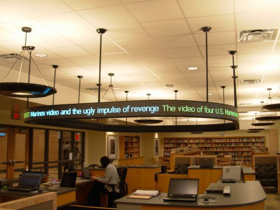 High School LED Ticker Message