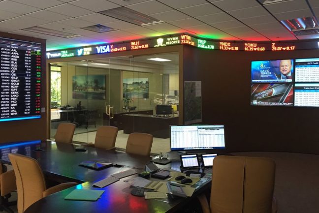 Stock Ticker Wall Display