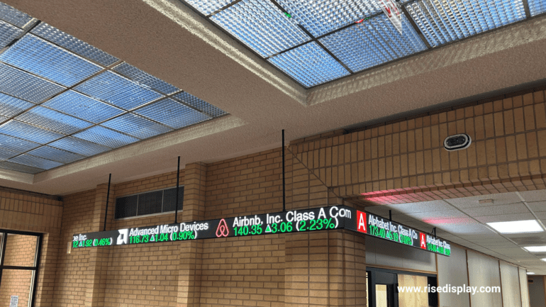 Angelo State University 48 Pixel Cornered Finance Hallway Ticker