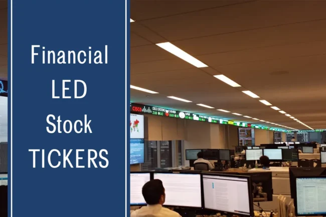 Financial LED Stock Tickers by Rise Display