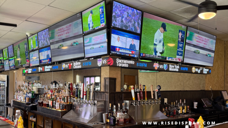 3.9 Ate Too Kitchen & Bar 32 Pixel Sports & Finance Ticker with Mitered Corner